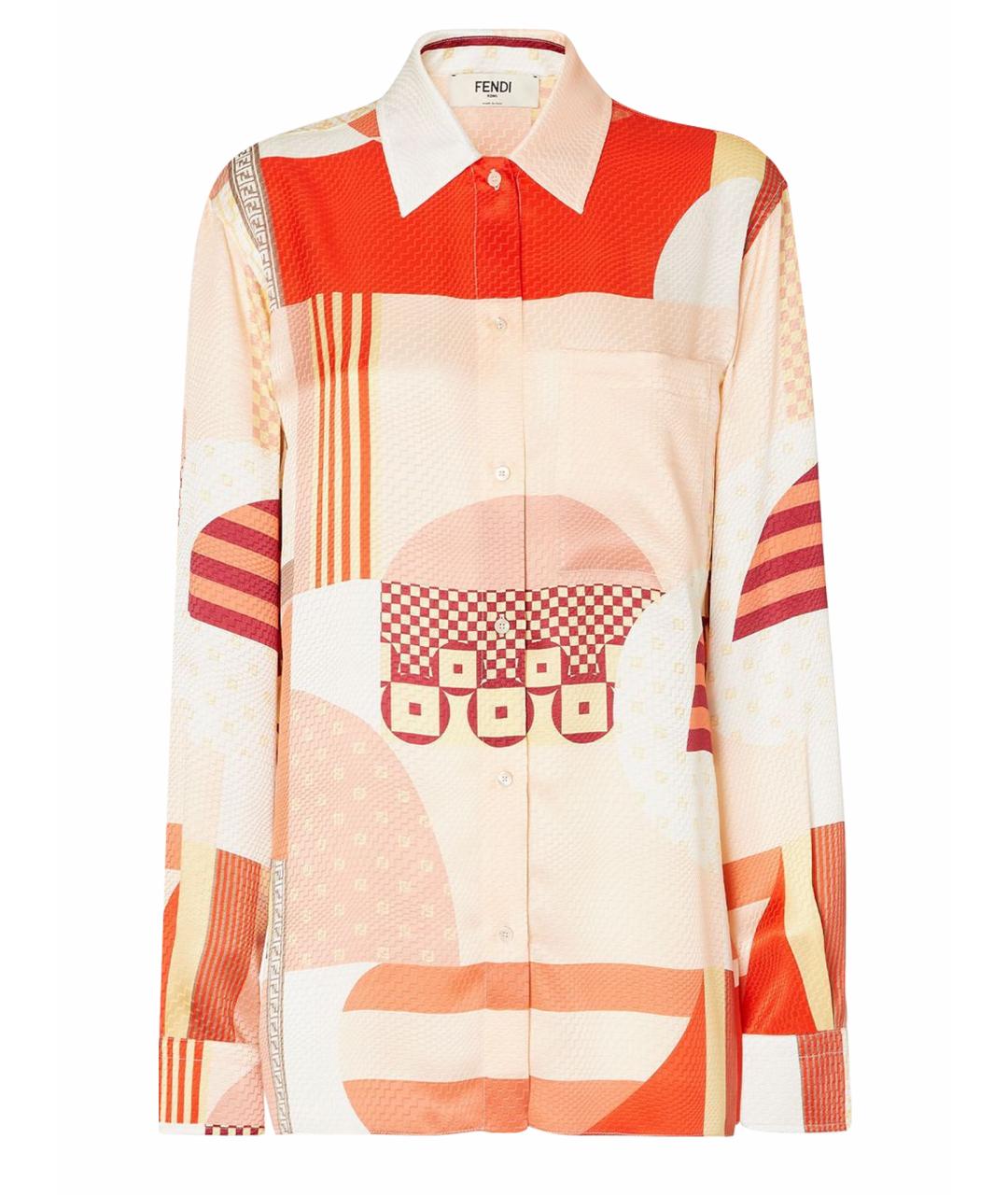 FENDI Мульти шелковая рубашка, фото 1