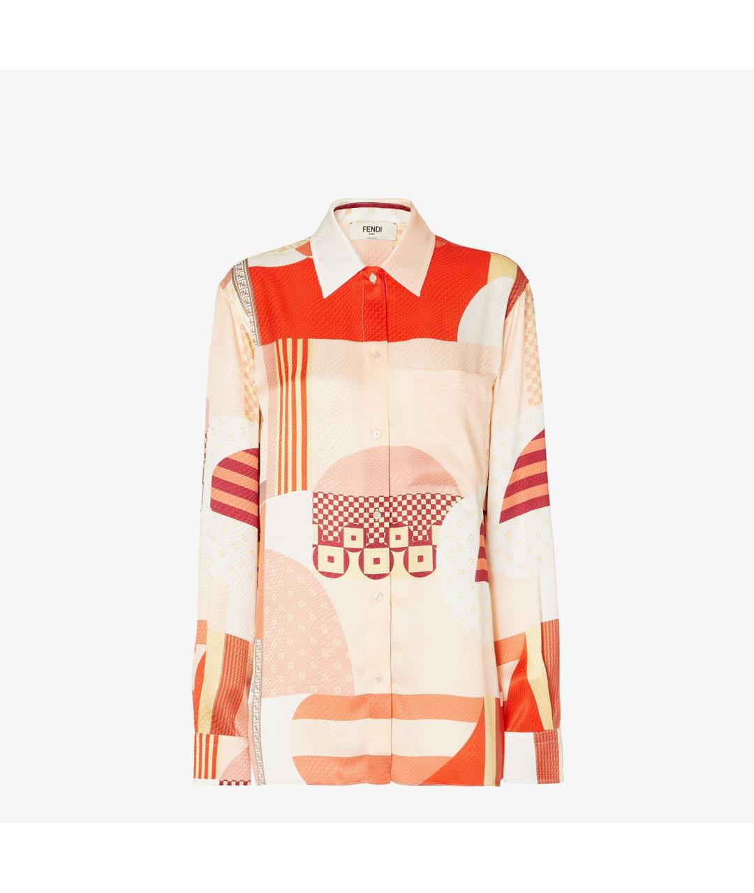 FENDI Мульти шелковая рубашка, фото 4