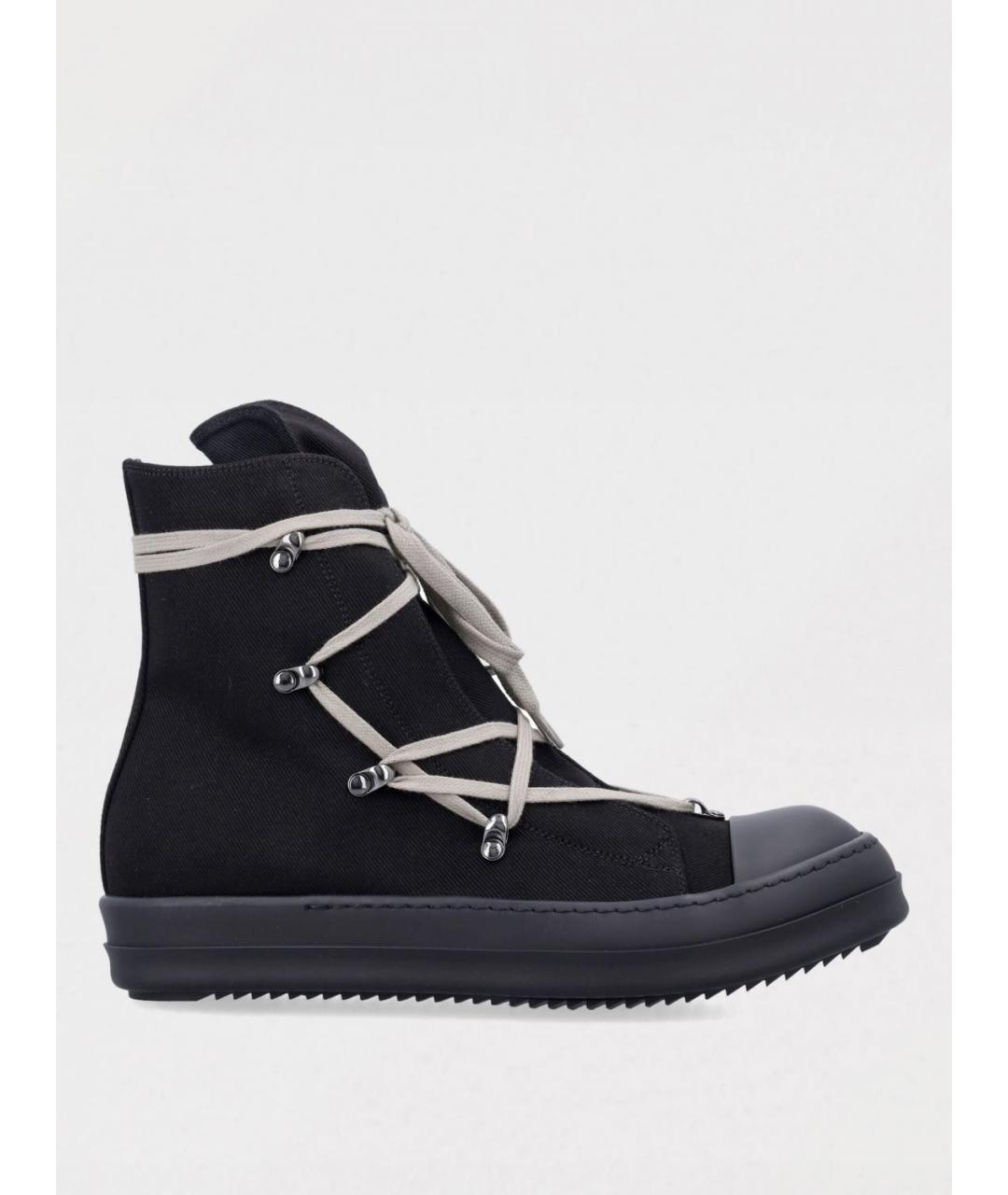 RICK OWENS DRKSHDW Черные текстильные кеды, фото 5
