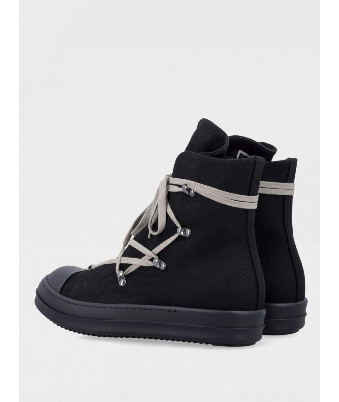 RICK OWENS DRKSHDW Черные текстильные кеды, фото 3