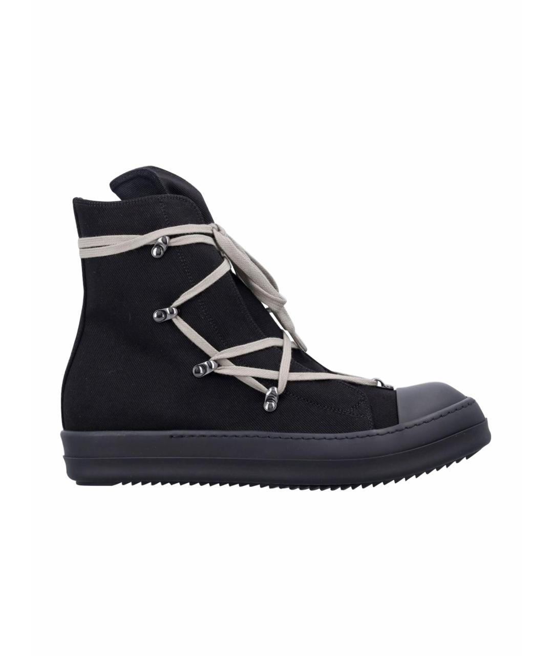 RICK OWENS DRKSHDW Черные текстильные кеды, фото 1