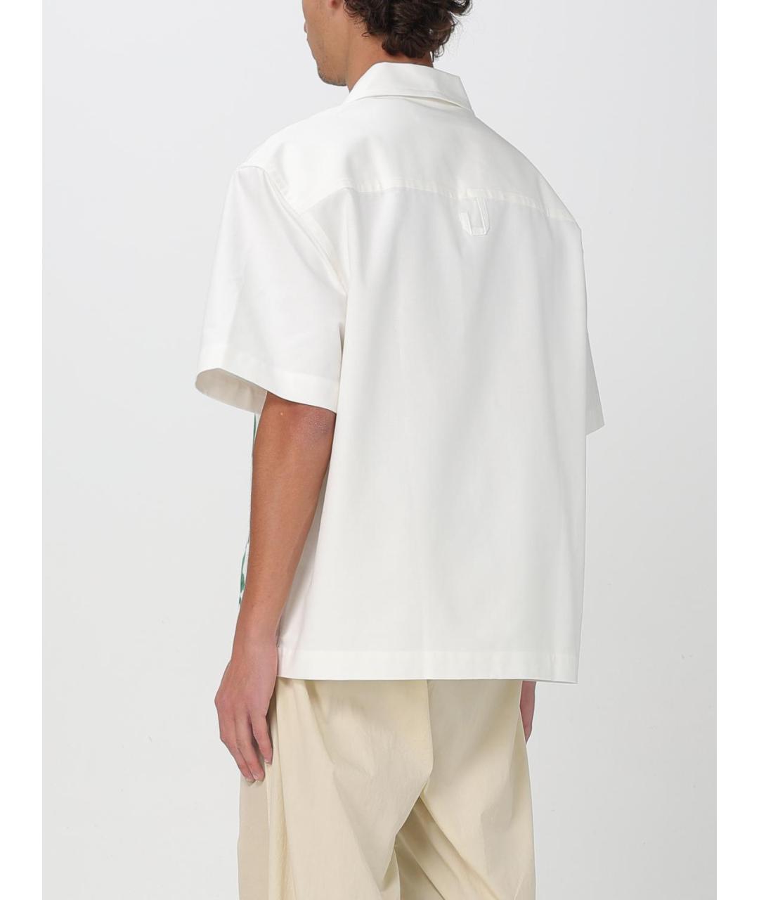 JACQUEMUS Белая хлопковая кэжуал рубашка, фото 4