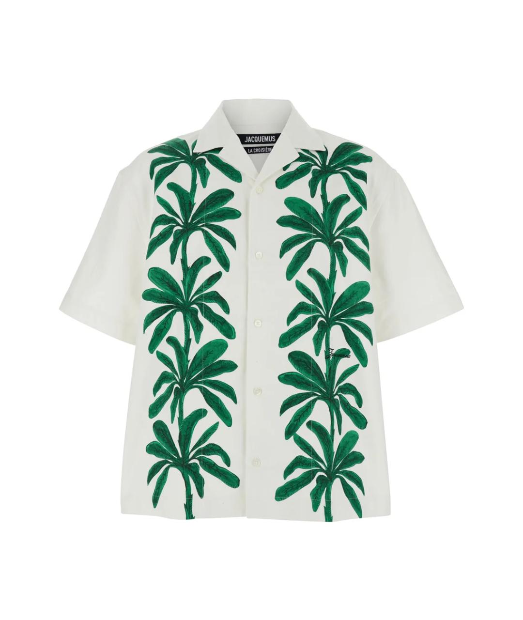 JACQUEMUS Белая хлопковая кэжуал рубашка, фото 1