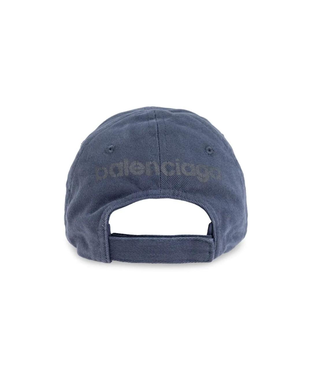 BALENCIAGA Синяя хлопковая кепка, фото 4