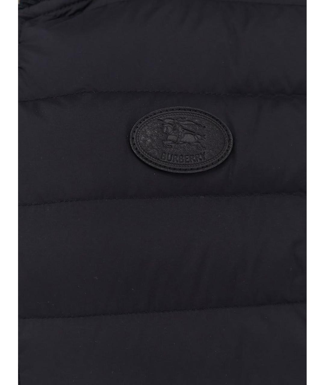 BURBERRY Черный полиамидовый жилет, фото 3
