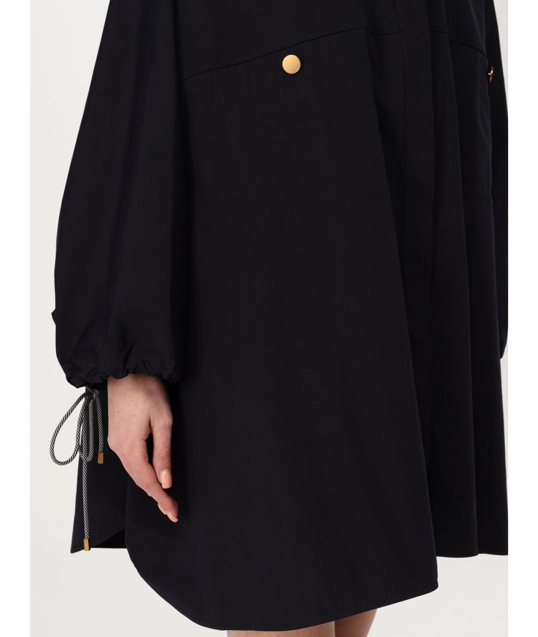 MAX MARA Синее хлопко-эластановое повседневное платье, фото 5