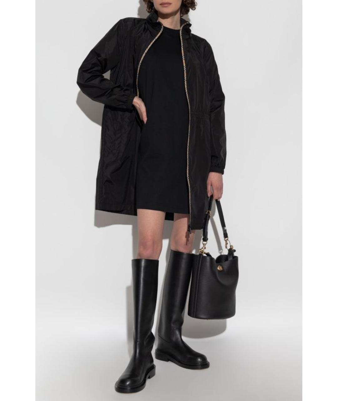 BURBERRY Черная полиамидовая парка, фото 2