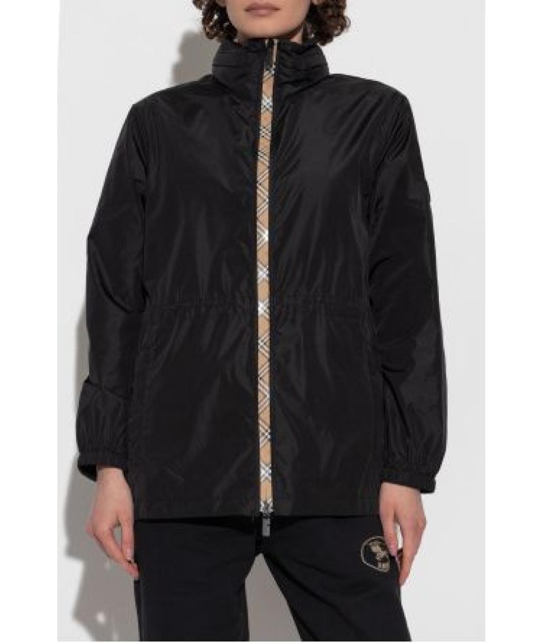 BURBERRY Черная полиамидовая куртка, фото 3