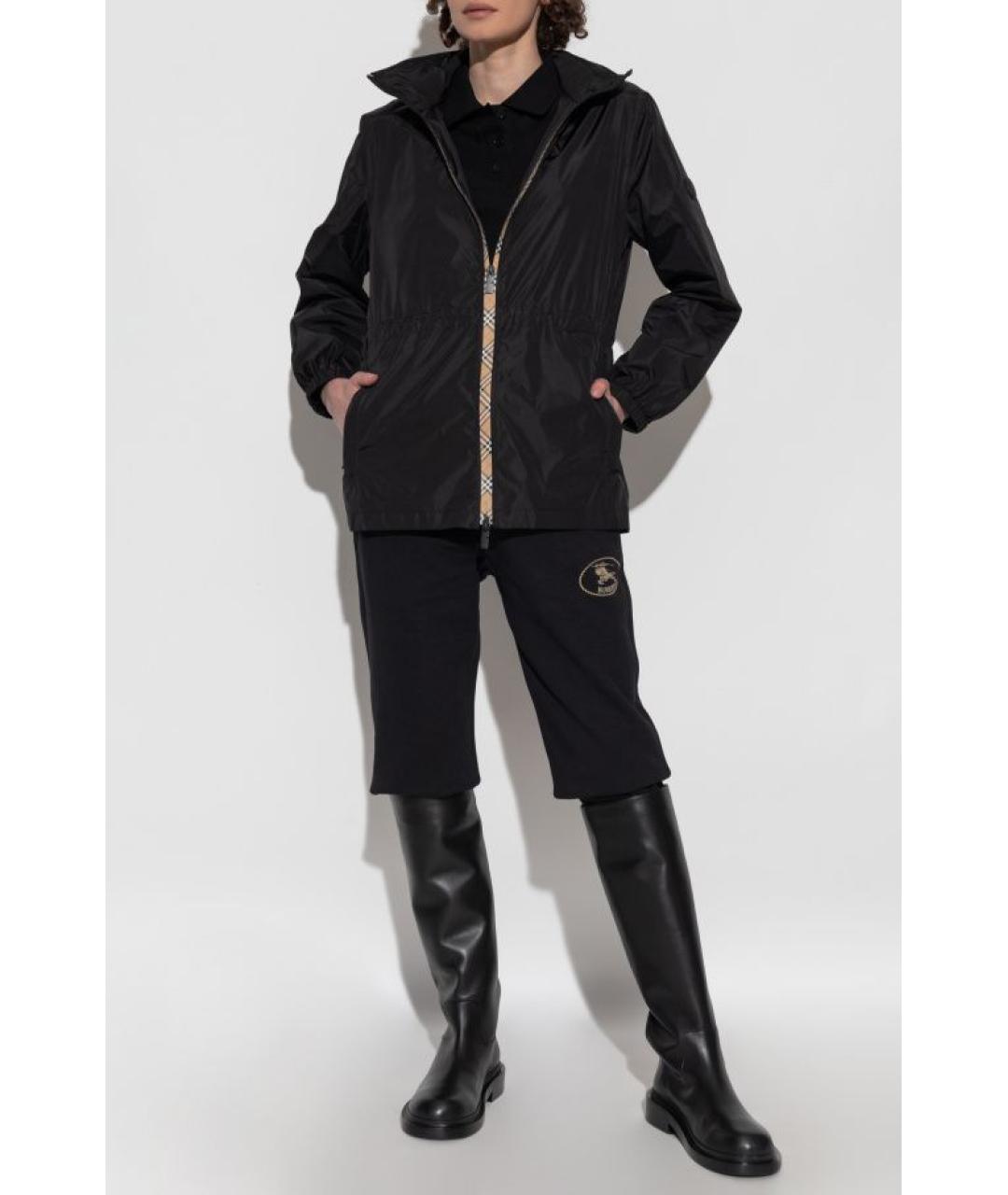 BURBERRY Черная полиамидовая куртка, фото 2