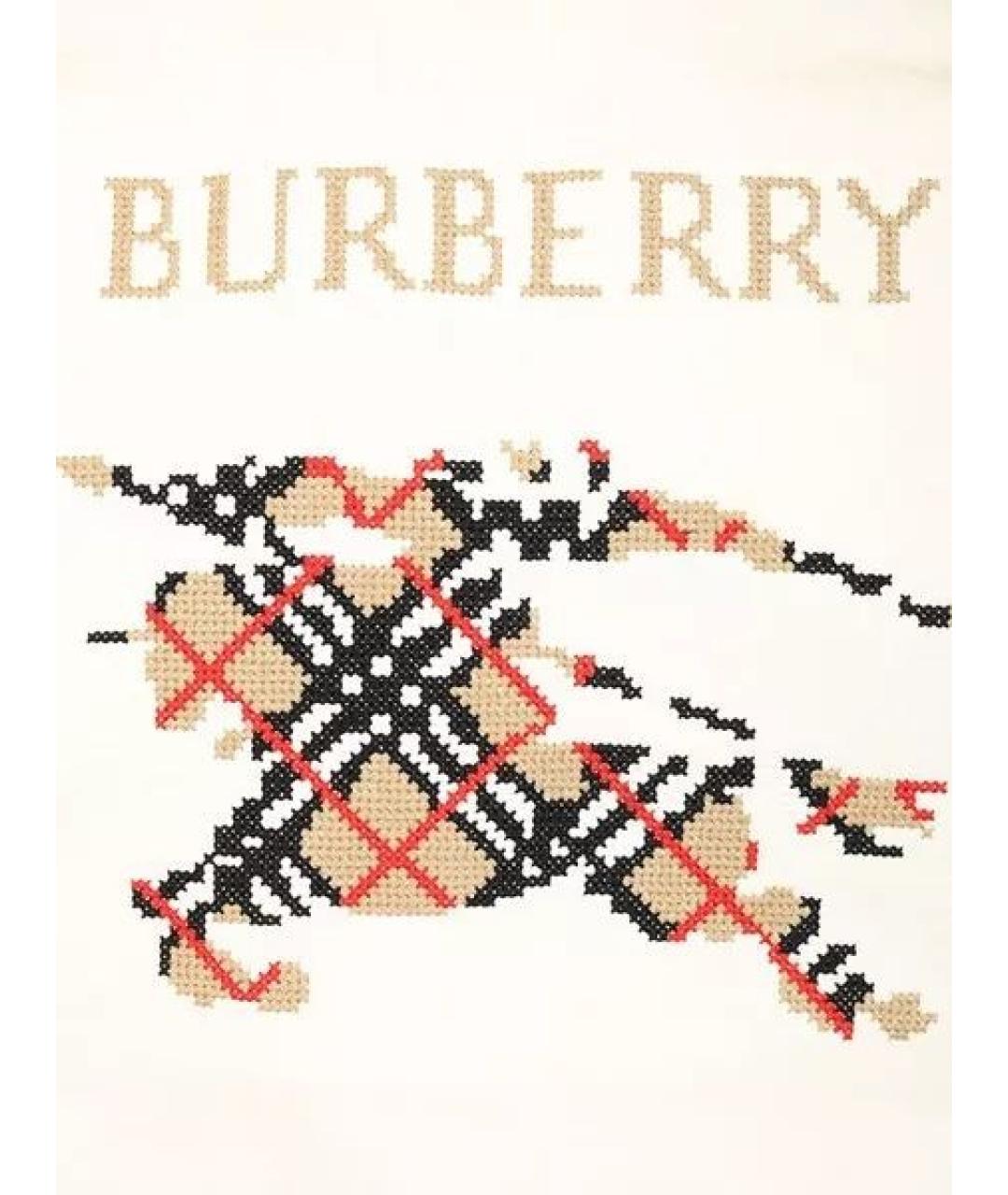 BURBERRY Бежевый хлопковый джемпер / свитер, фото 4