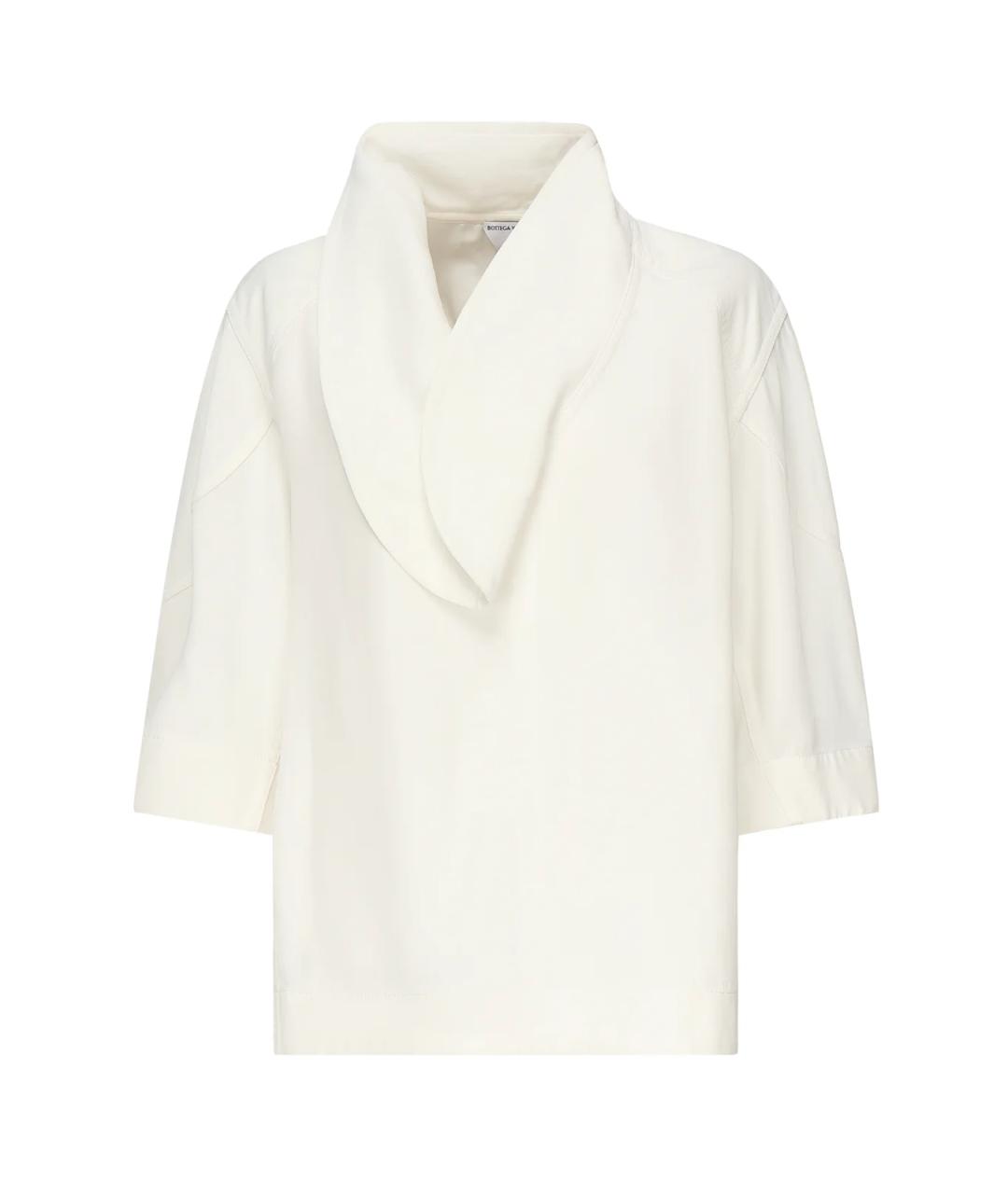BOTTEGA VENETA Белая вискозная блузы, фото 1