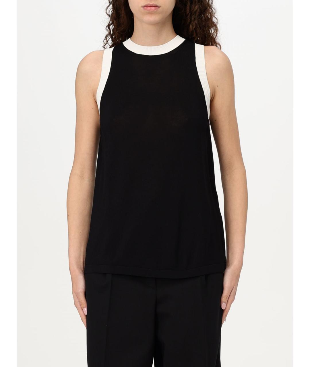 'S MAX MARA Черная майка, фото 2