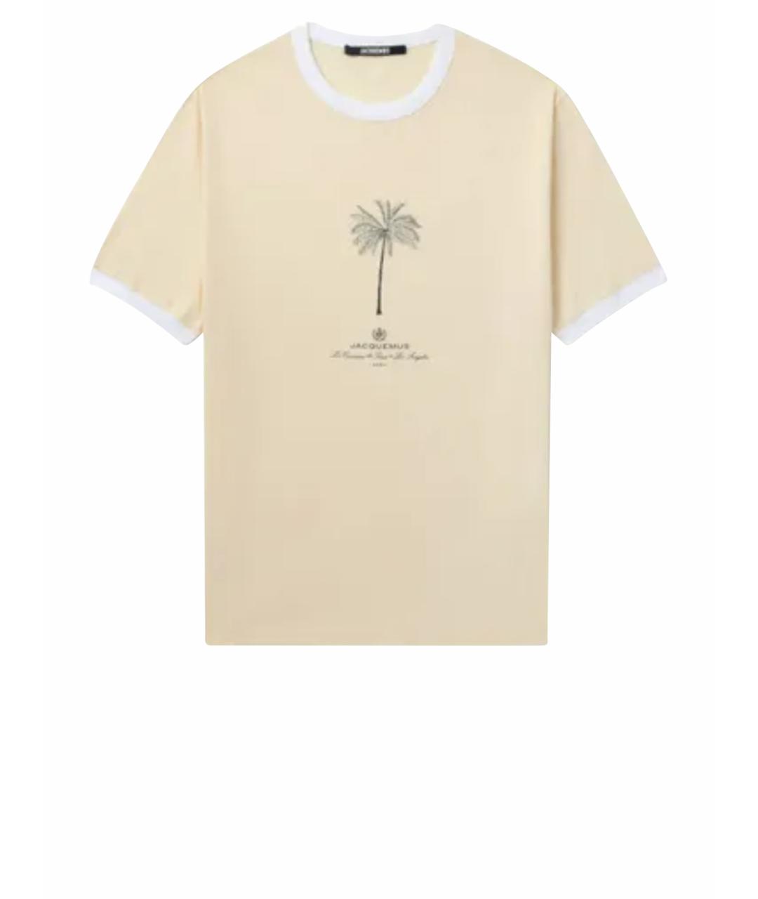 JACQUEMUS Желтая хлопковая футболка, фото 1