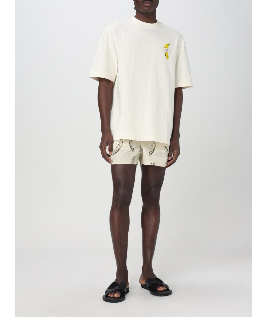 JACQUEMUS Бежевые синтетические шорты, фото 3