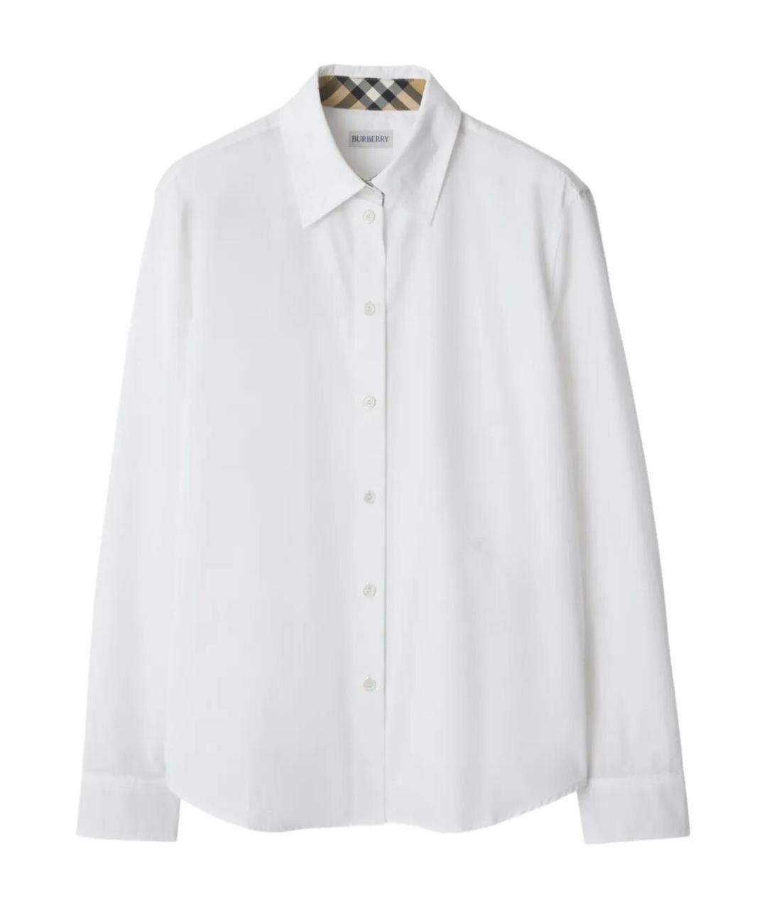BURBERRY Белая хлопковая рубашка, фото 1