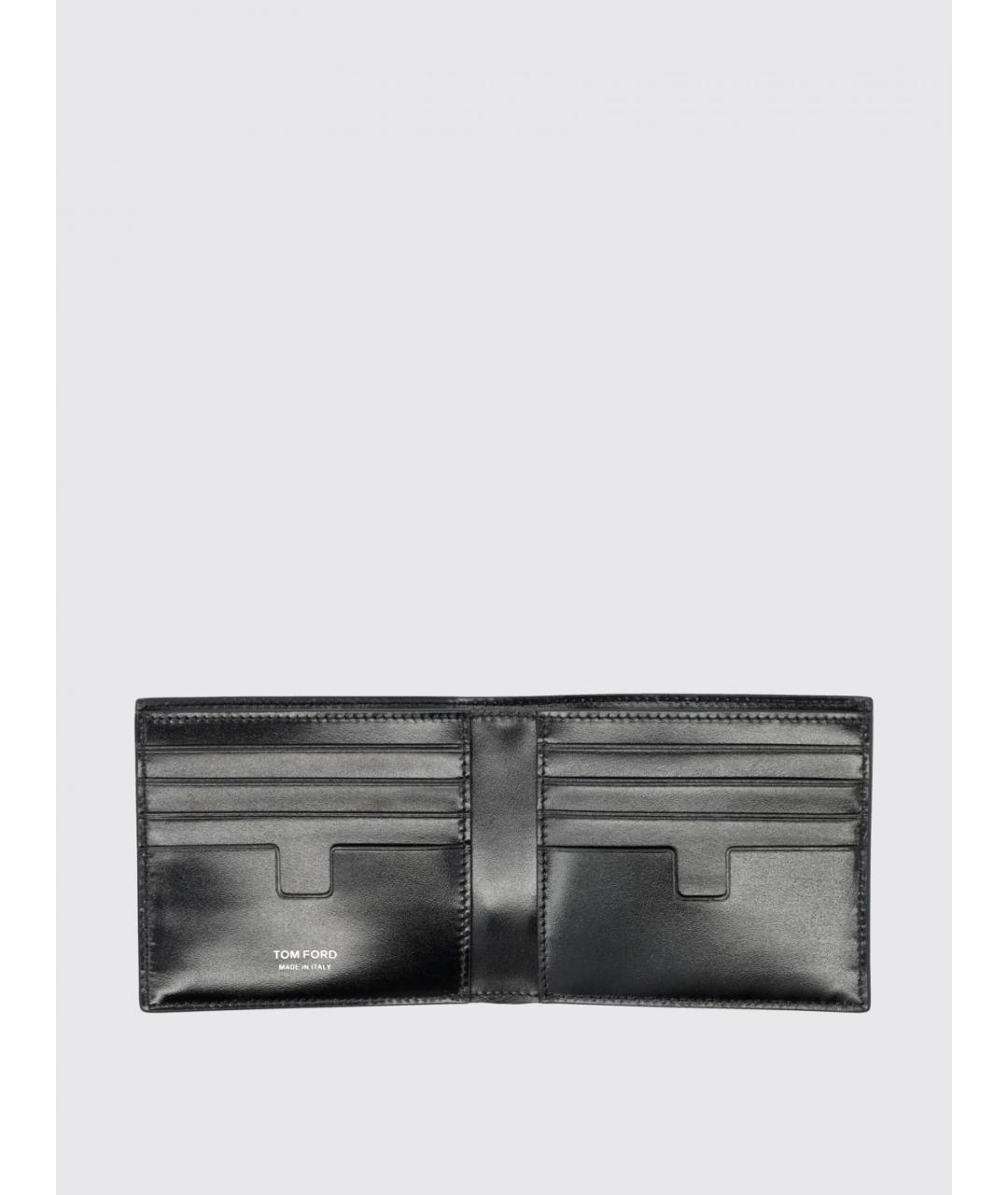 TOM FORD Черный кожаный кошелек, фото 2