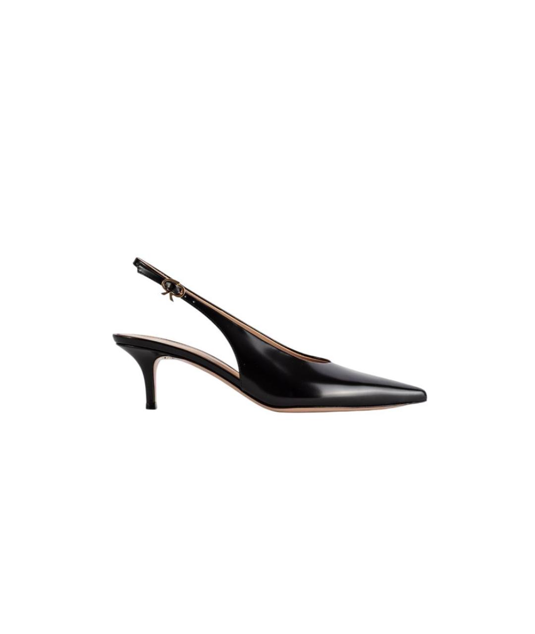 GIANVITO ROSSI Черные кожаные туфли, фото 1