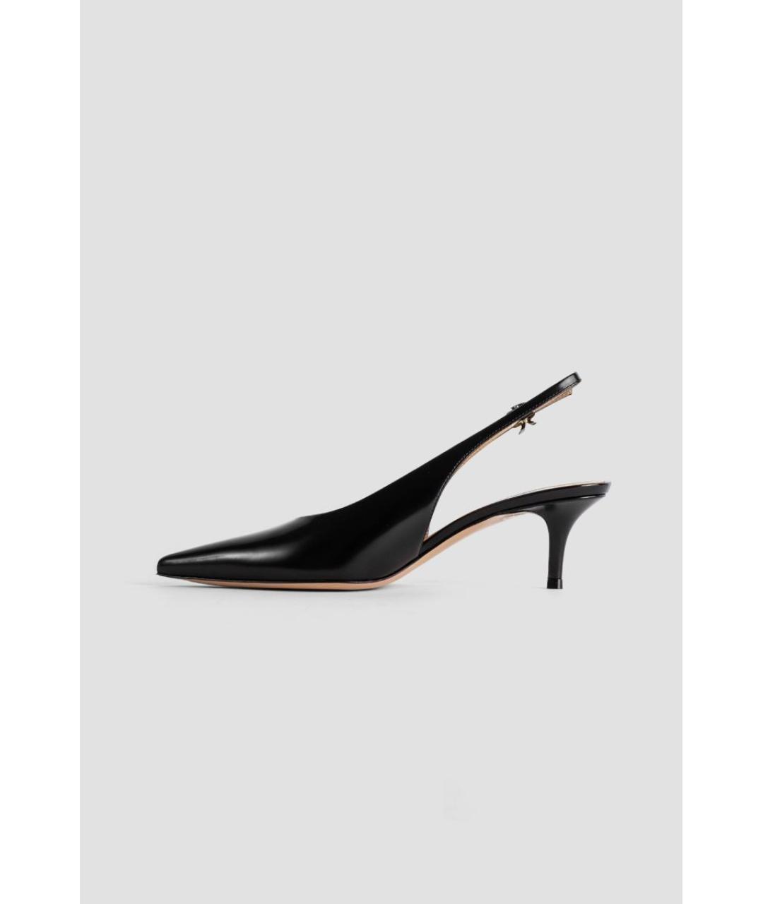 GIANVITO ROSSI Черные кожаные туфли, фото 4