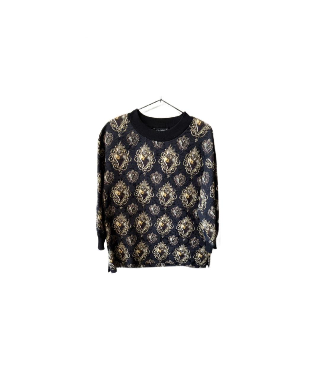 DOLCE&GABBANA Черный вискозный джемпер / свитер, фото 5
