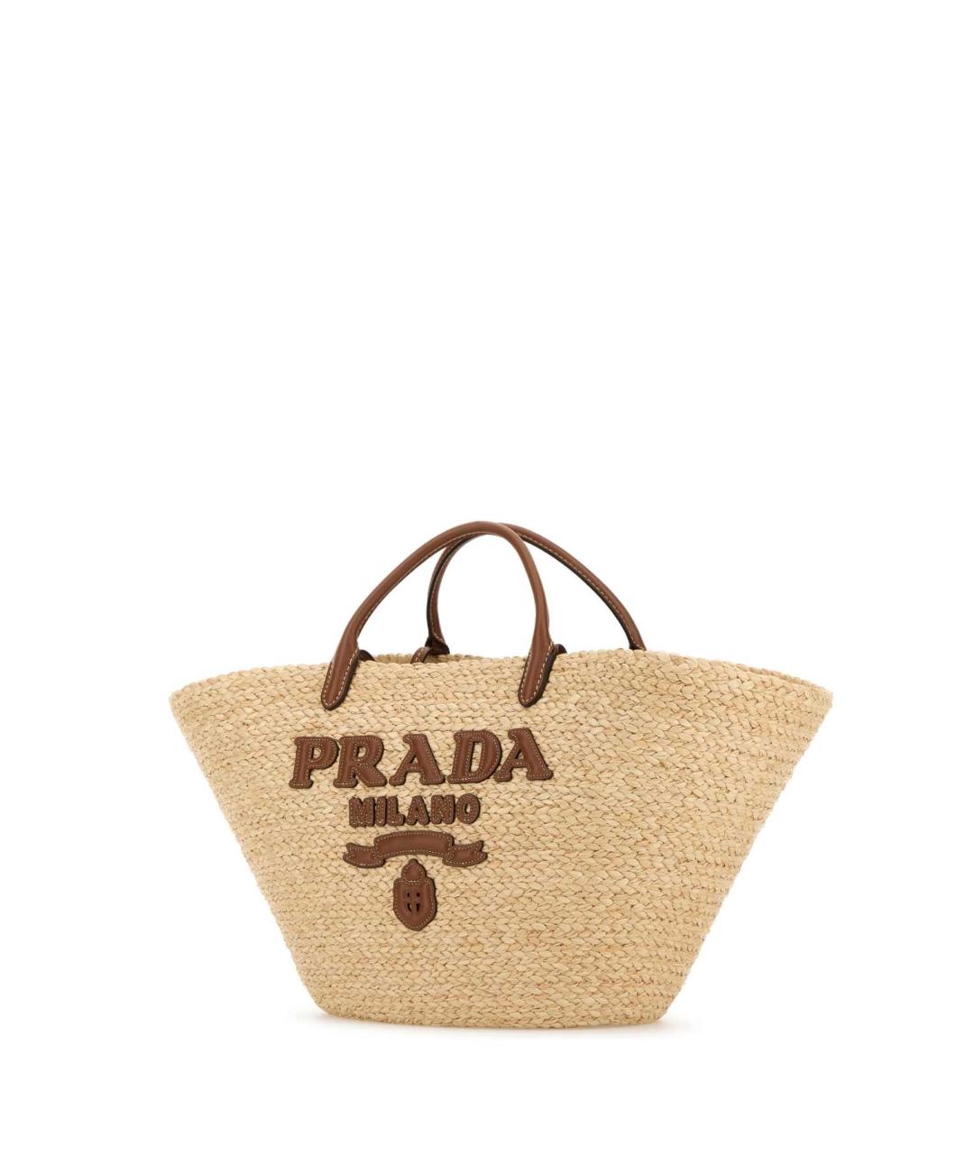 PRADA Бежевая пляжная сумка, фото 2