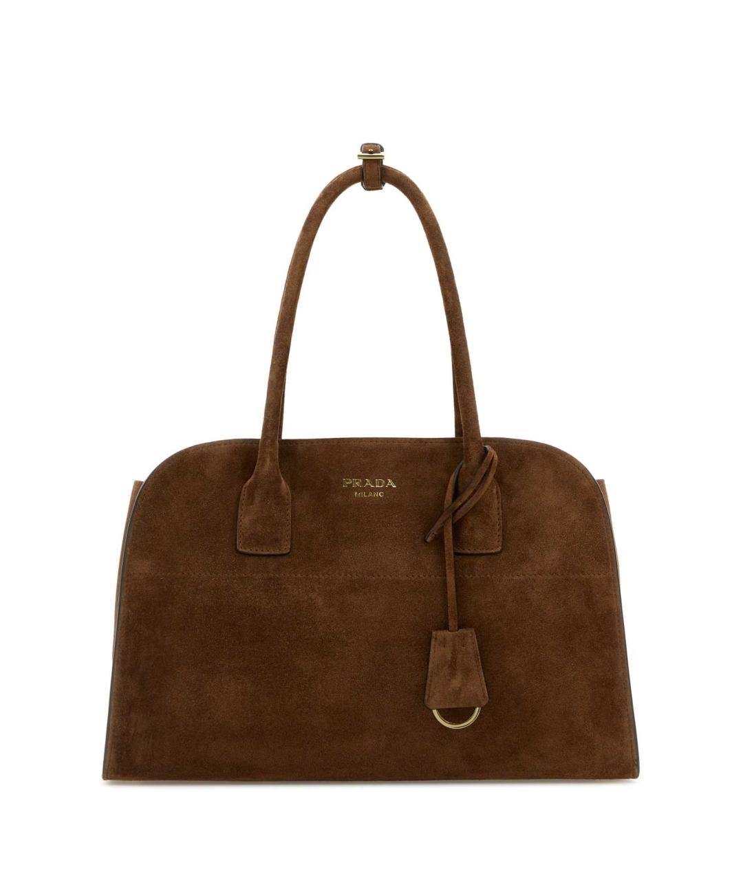 PRADA Коричневая кожаная сумка тоут, фото 1