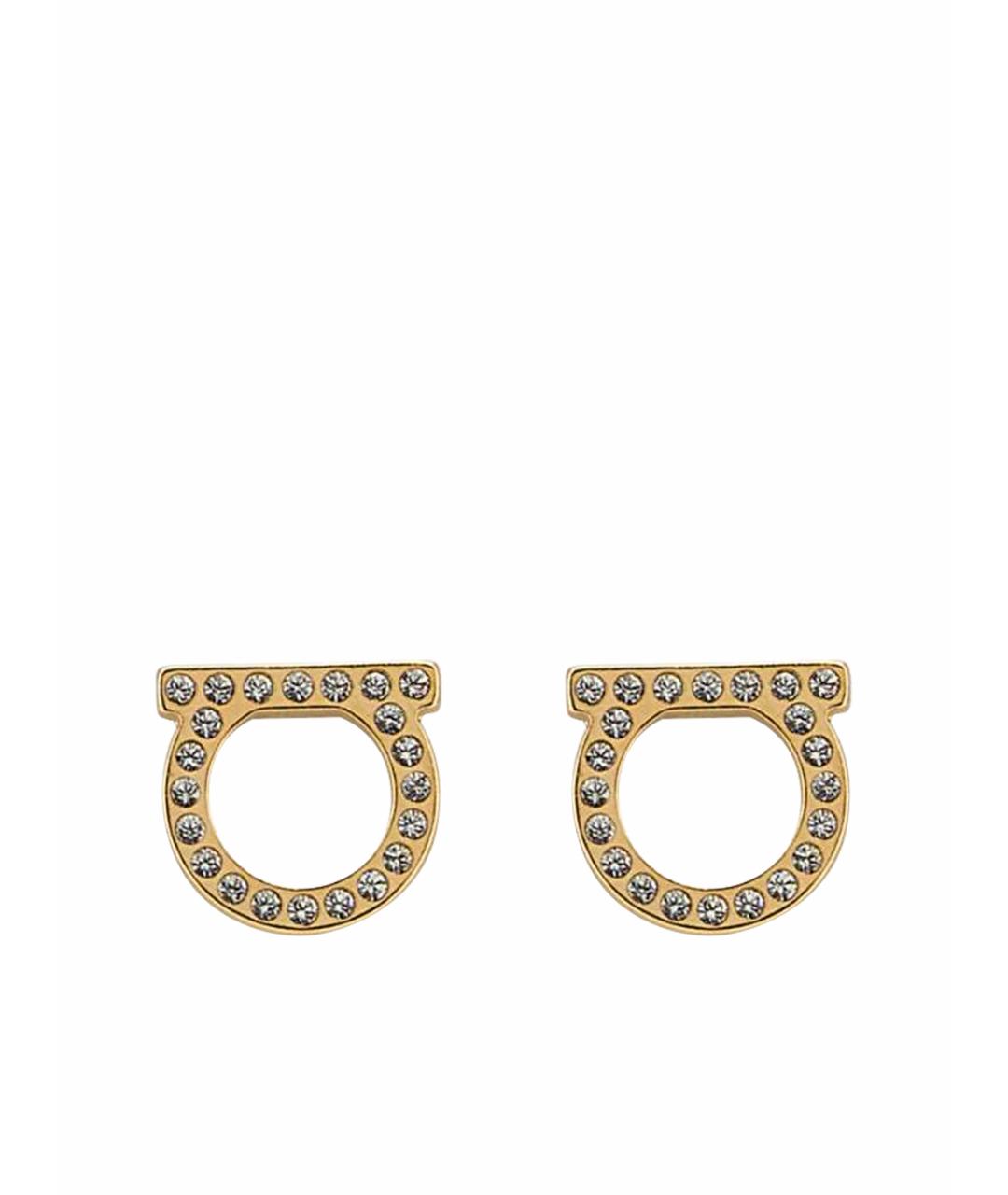 FERRAGAMO Золотые латунные серьги, фото 1