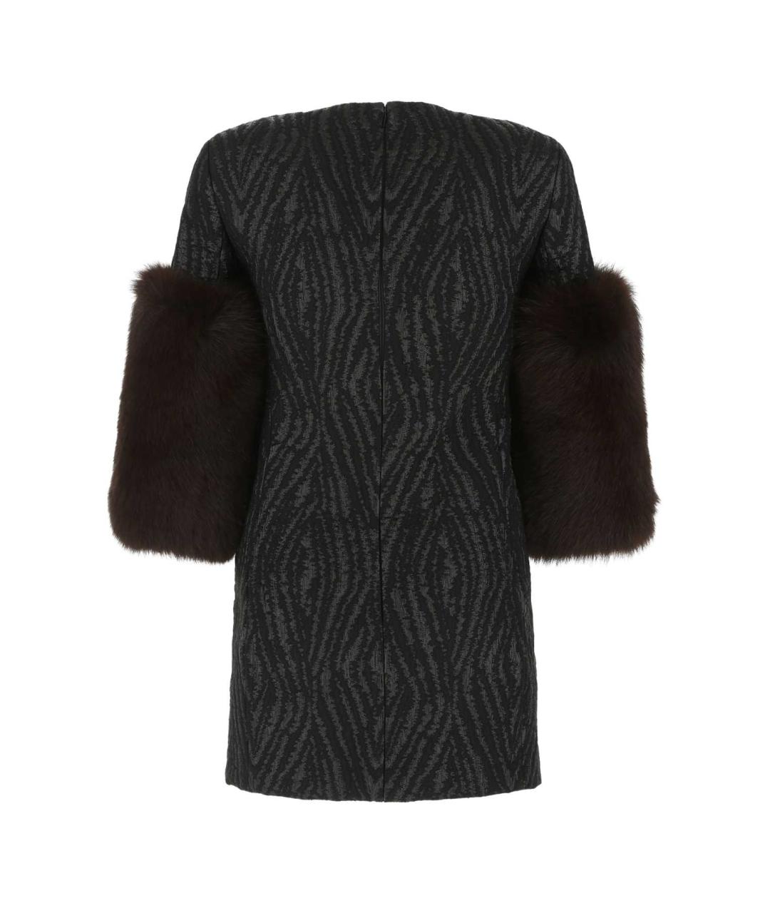 SAINT LAURENT Черное полиэстеровое повседневное платье, фото 2