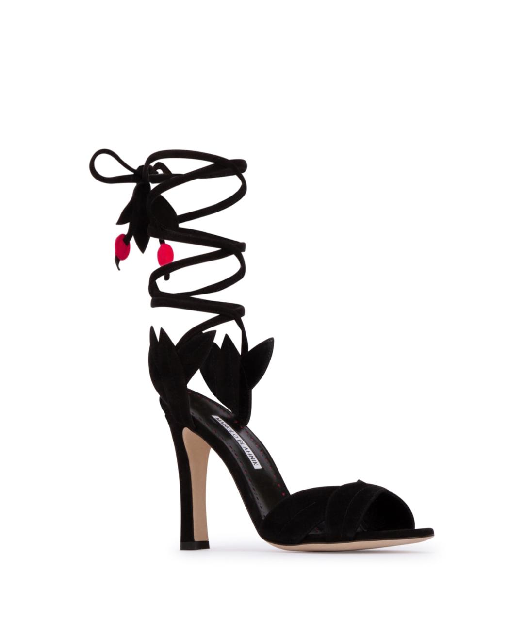 MANOLO BLAHNIK Черные замшевые туфли, фото 2