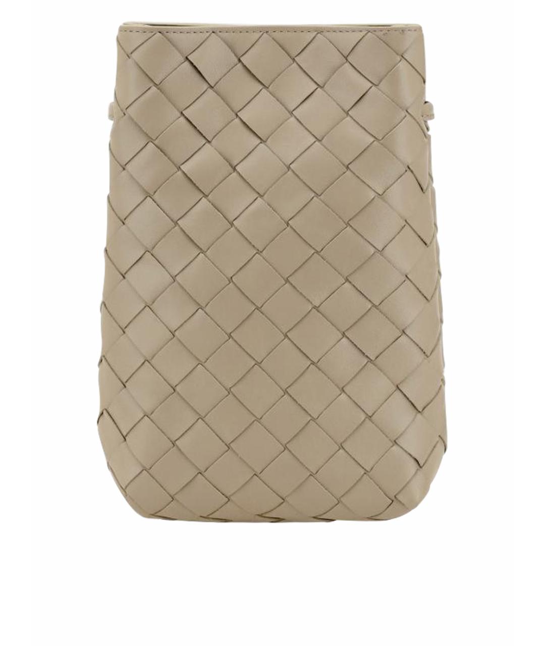 BOTTEGA VENETA Бежевая кожаная сумка через плечо, фото 1