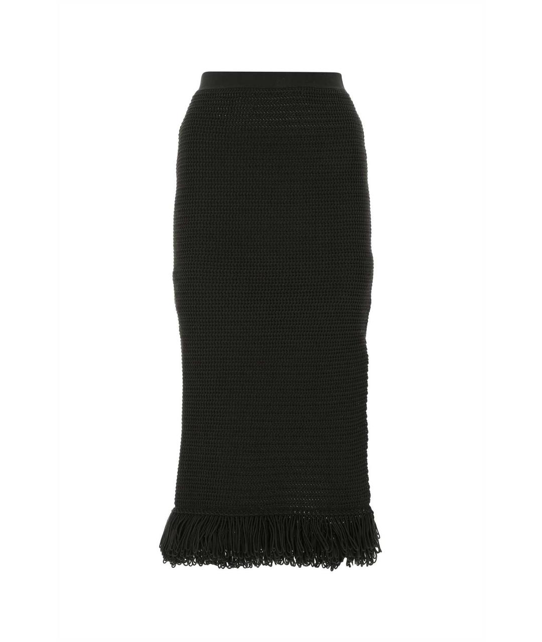 BOTTEGA VENETA Коричневая хлопковая юбка миди, фото 1