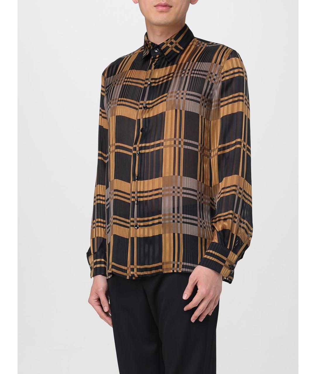 SAINT LAURENT Мульти шелковая кэжуал рубашка, фото 5