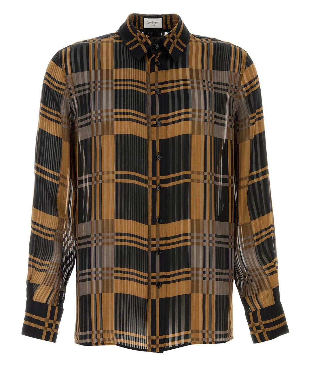 SAINT LAURENT Мульти шелковая кэжуал рубашка, фото 1
