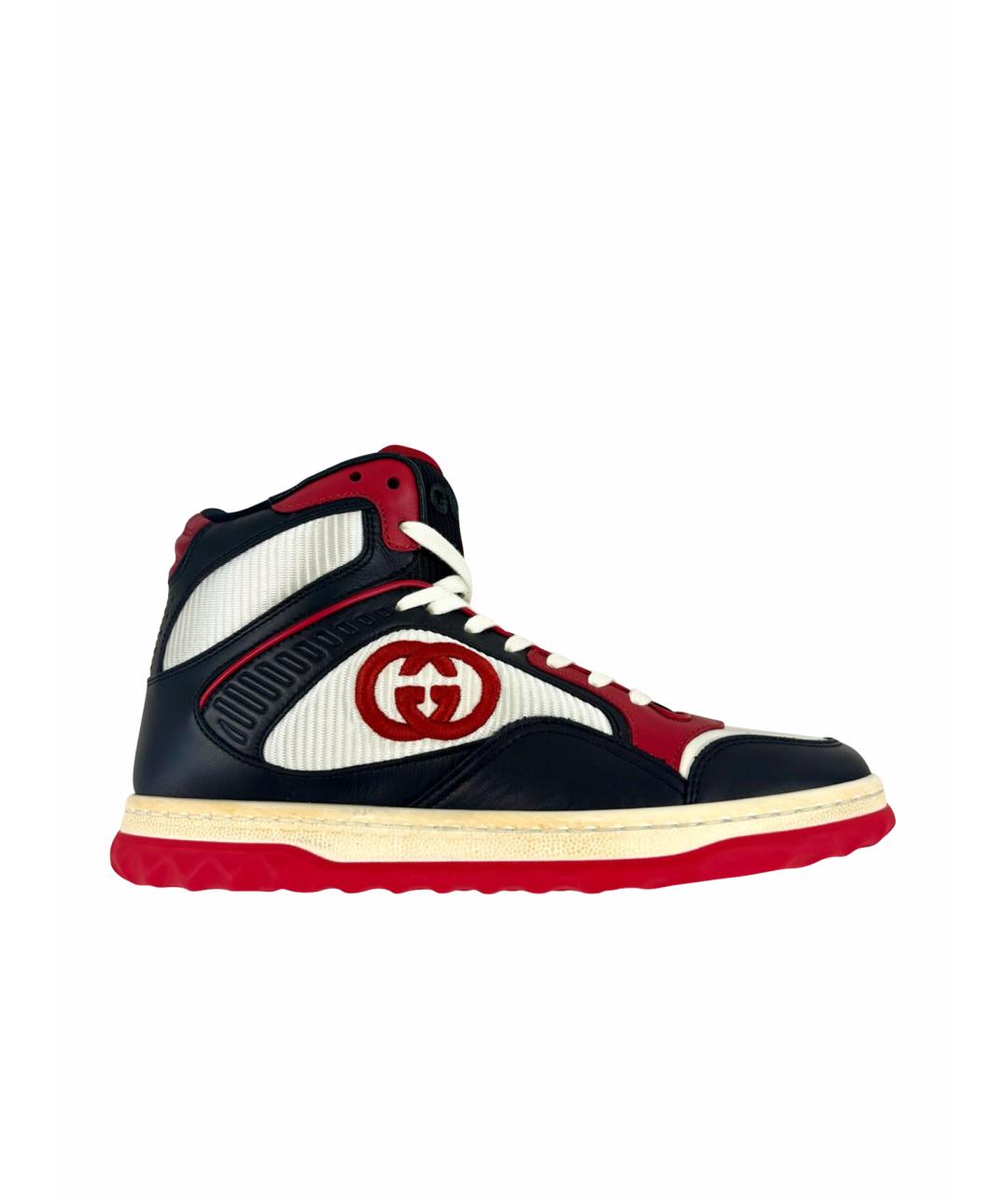 GUCCI Кожаные высокие кроссовки / кеды, фото 1
