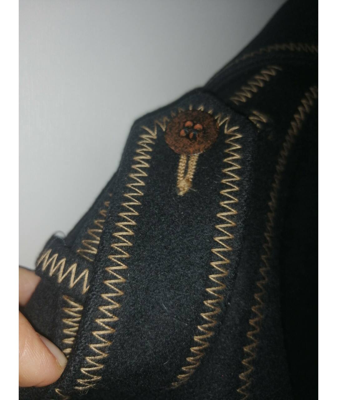 CHRISTIAN LACROIX Черное шерстяное пальто, фото 5