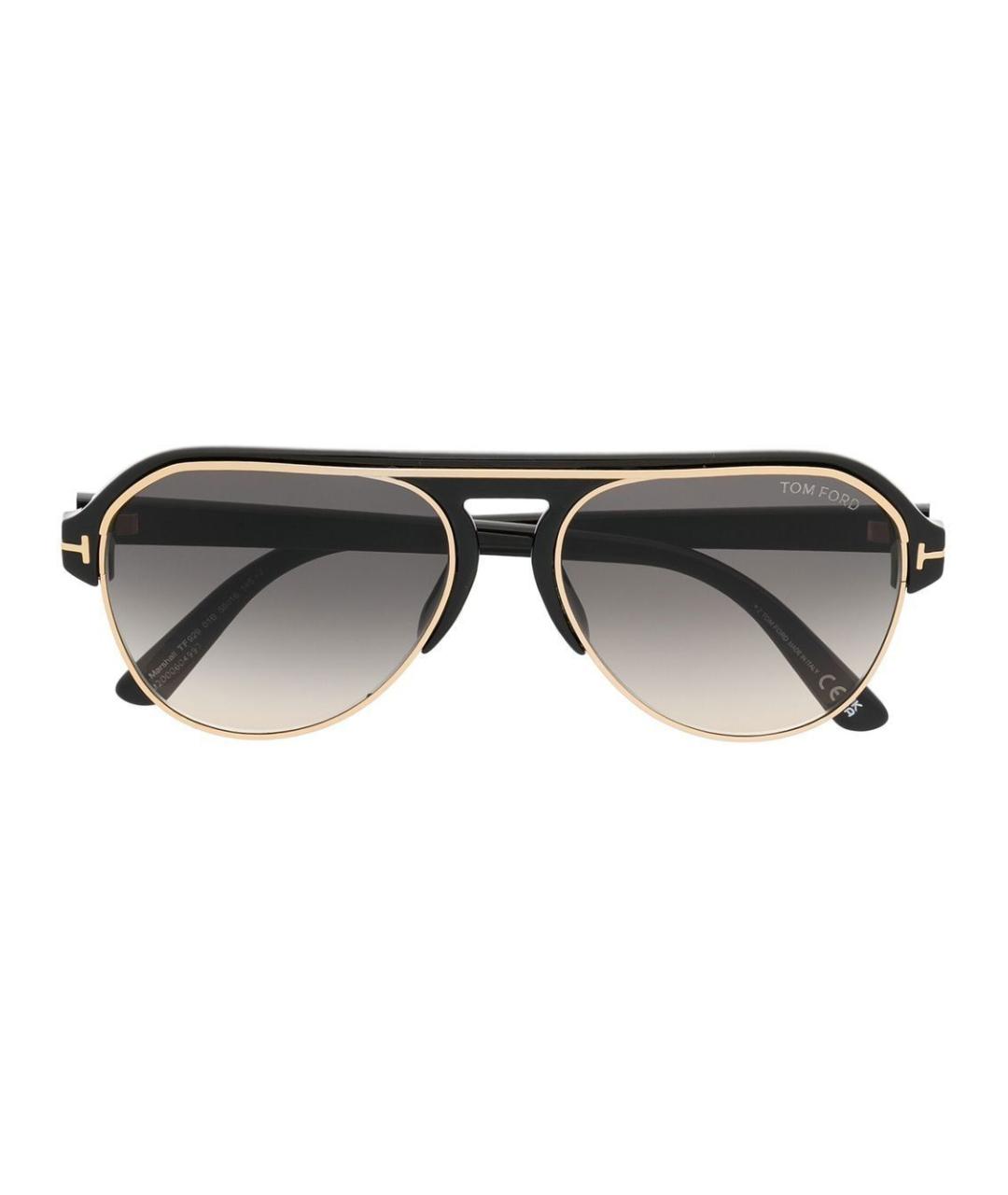 TOM FORD Черные пластиковые солнцезащитные очки, фото 1