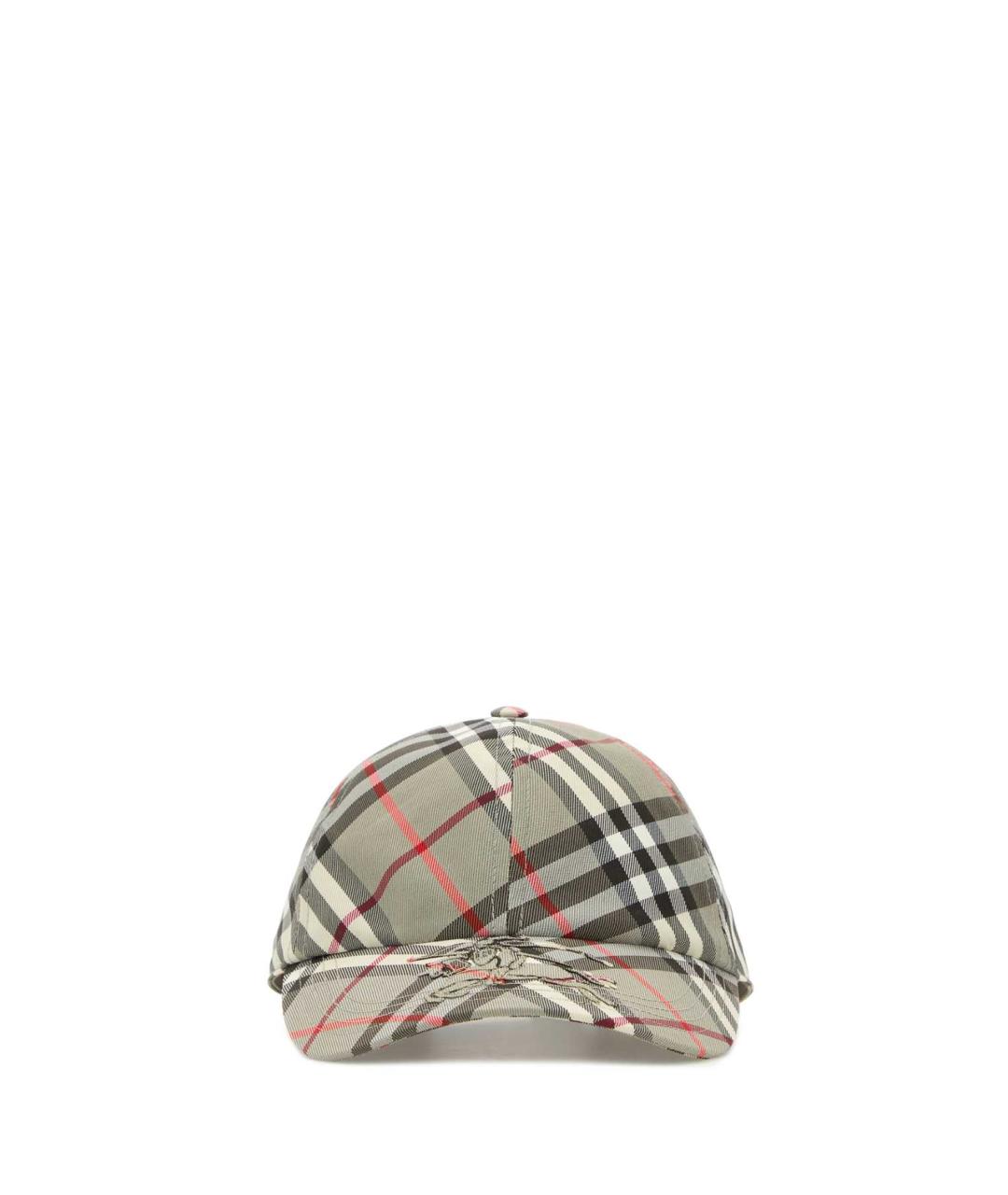 BURBERRY Серая хлопковая кепка, фото 1