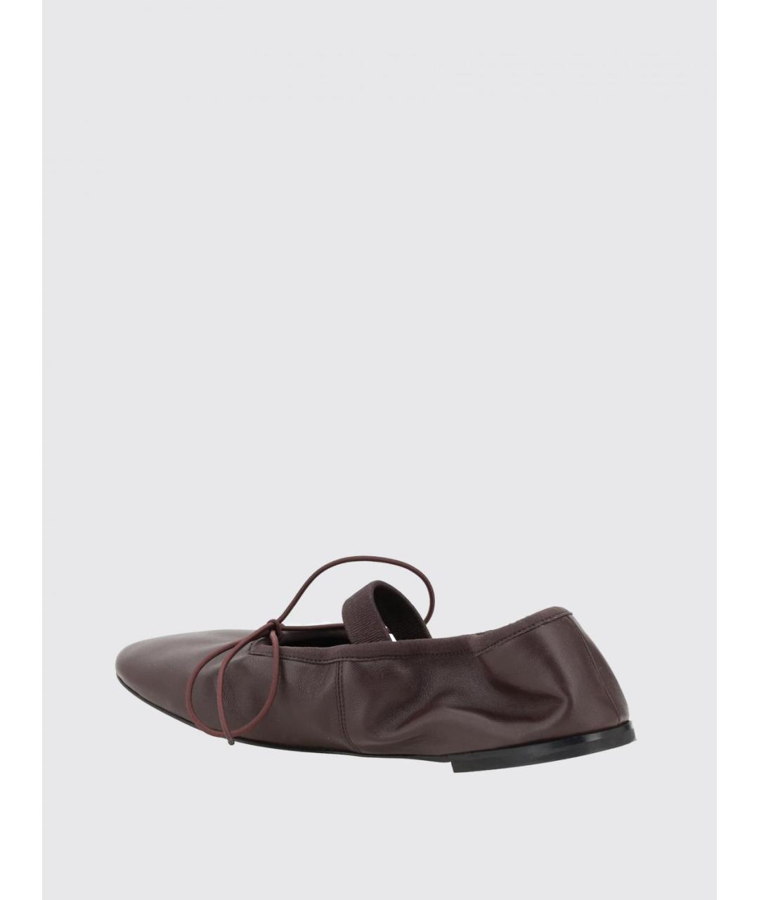 PROENZA SCHOULER Бордовые кожаные балетки, фото 3