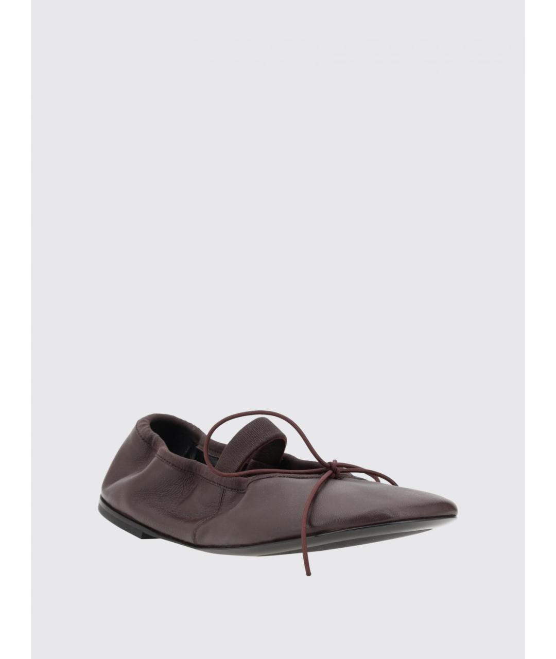 PROENZA SCHOULER Бордовые кожаные балетки, фото 2