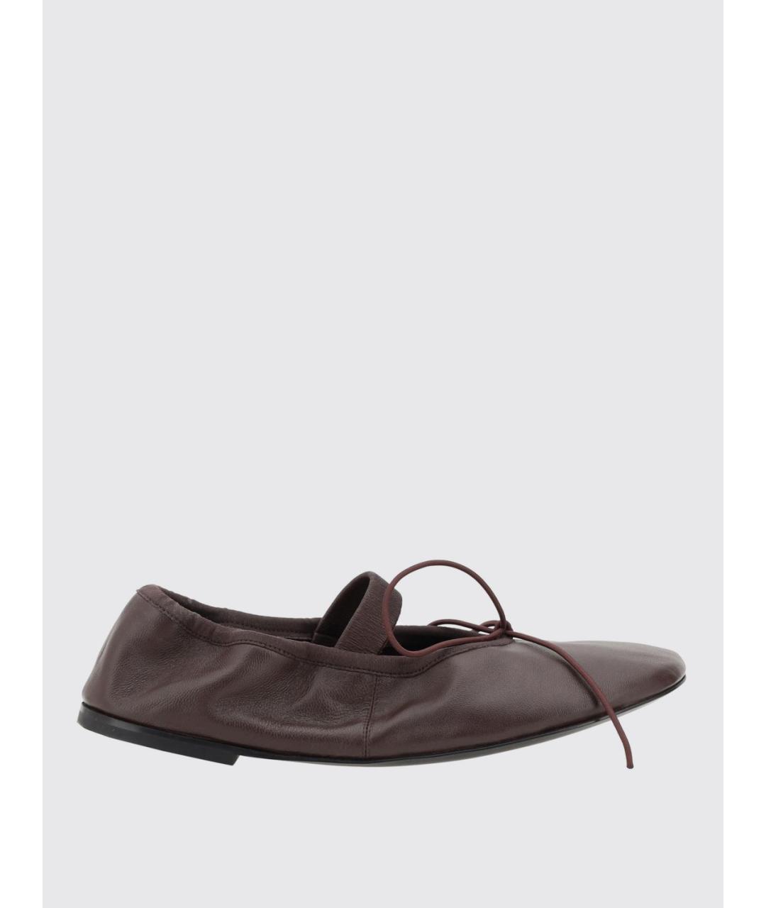 PROENZA SCHOULER Бордовые кожаные балетки, фото 4