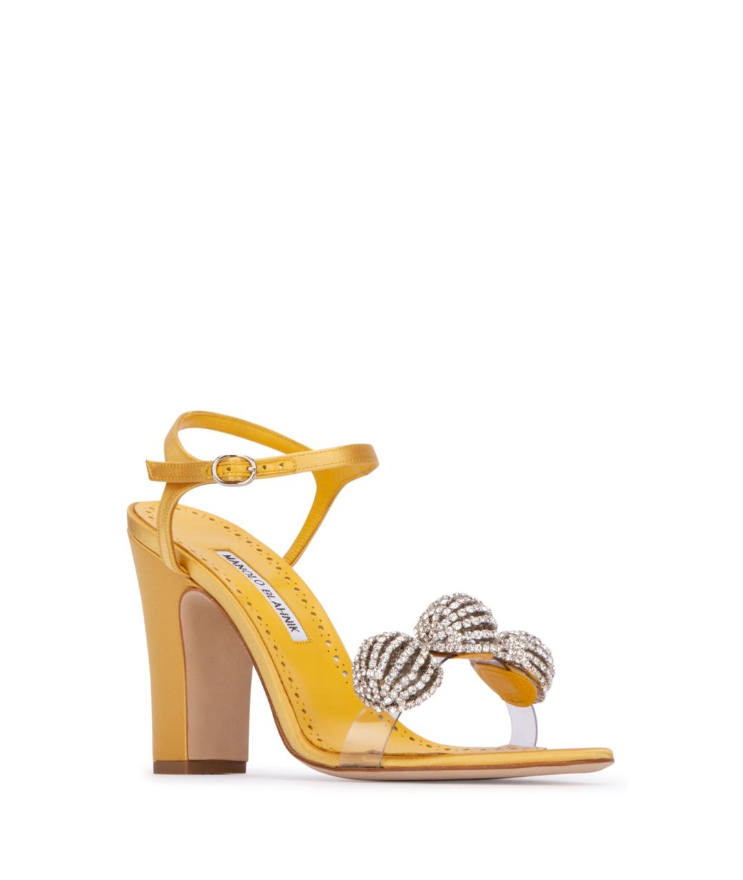 MANOLO BLAHNIK Желтые босоножки, фото 2