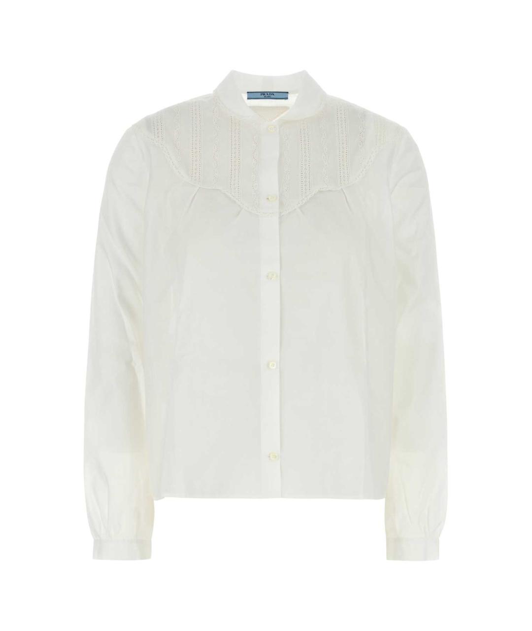 PRADA Белая хлопковая блузы, фото 1