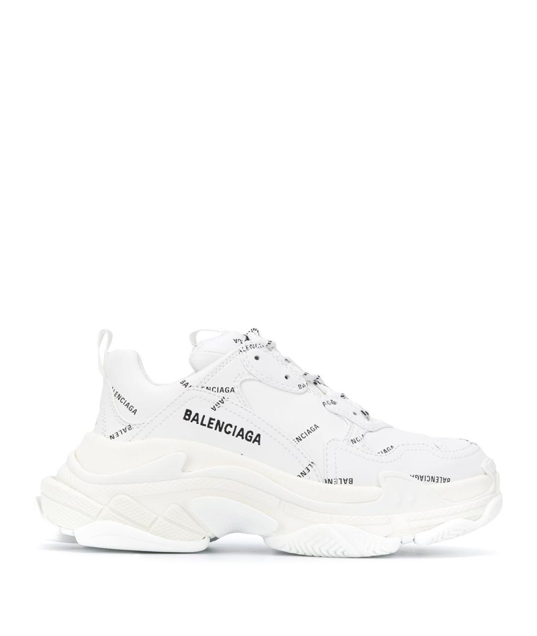 BALENCIAGA Белые кроссовки из искусственной кожи, фото 1