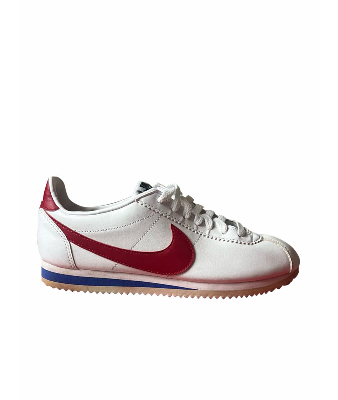 NIKE Белые кожаные кроссовки, фото 5