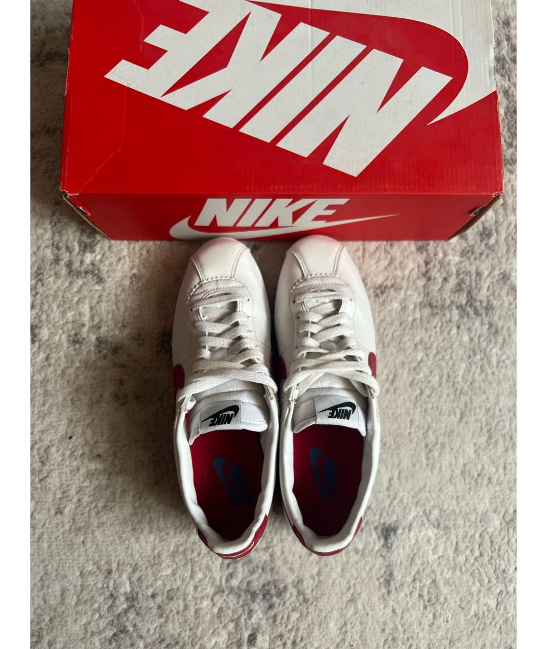 NIKE Белые кожаные кроссовки, фото 3