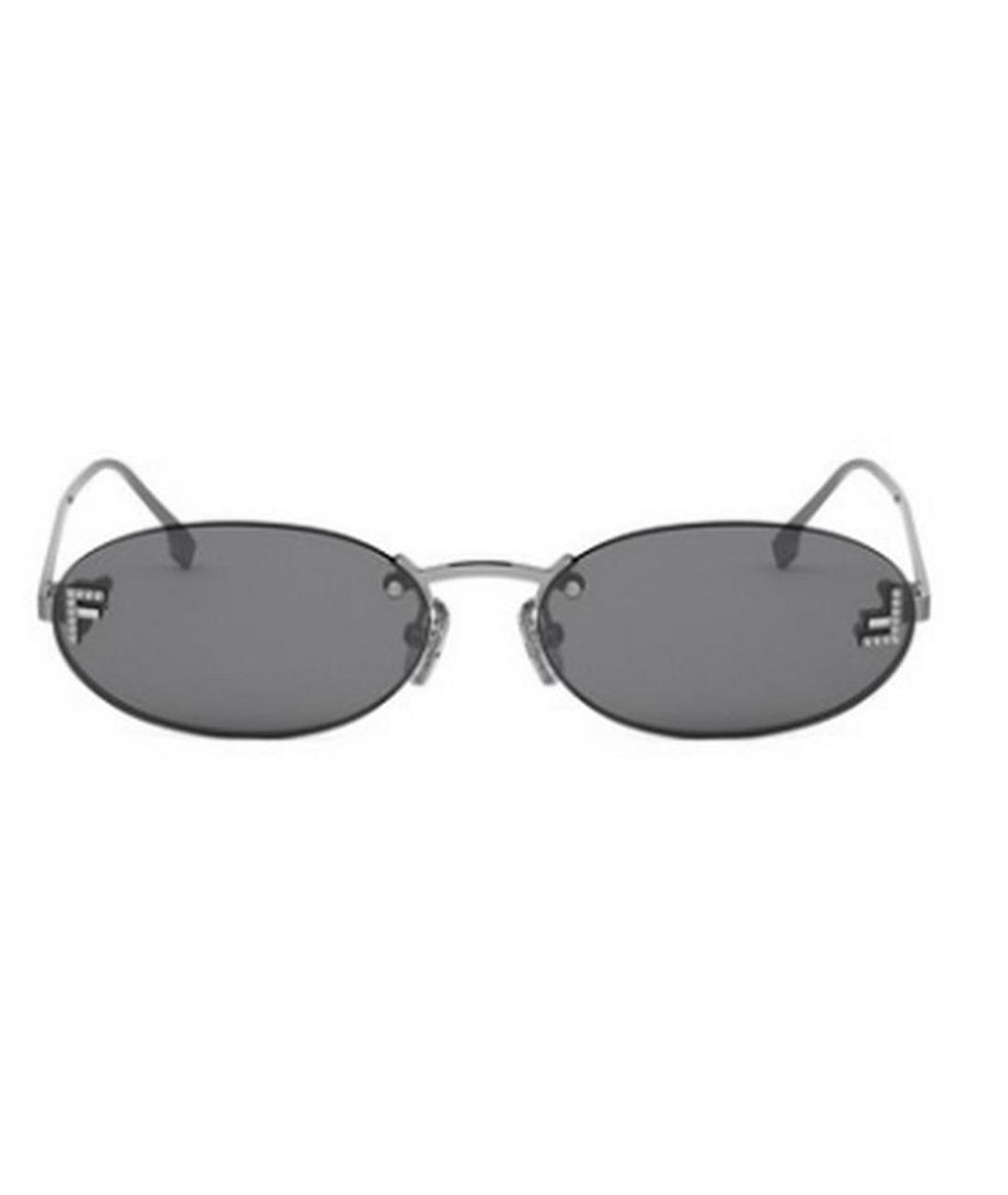FENDI Серые металлические солнцезащитные очки, фото 2