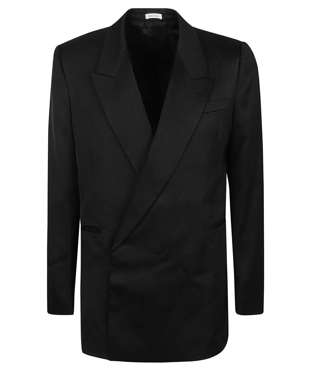 ALEXANDER MCQUEEN Черный вискозный пиджак, фото 1