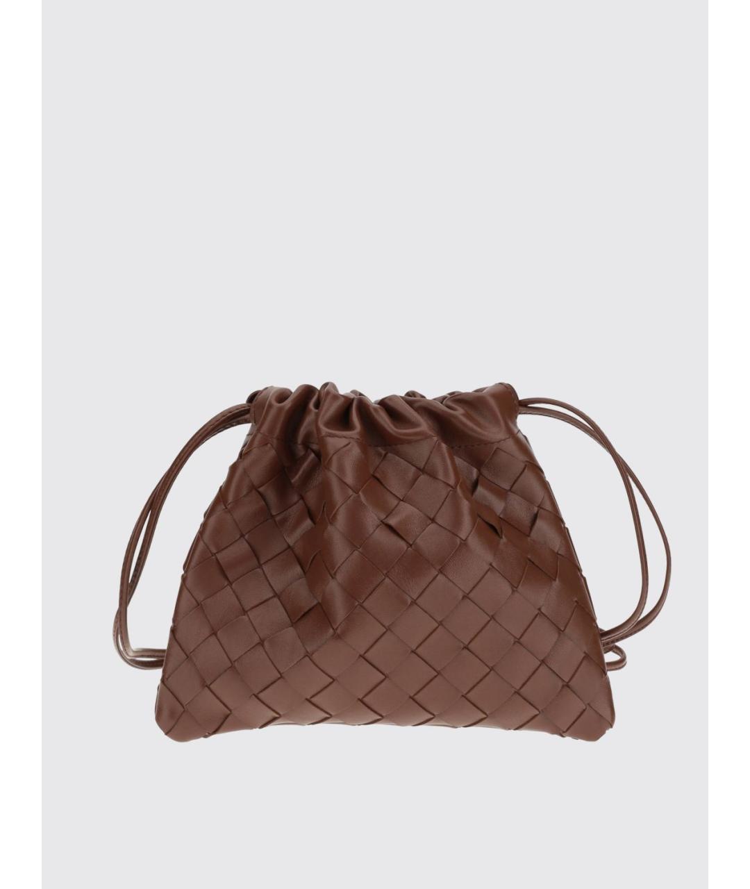 BOTTEGA VENETA Коричневая кожаная сумка с короткими ручками, фото 4