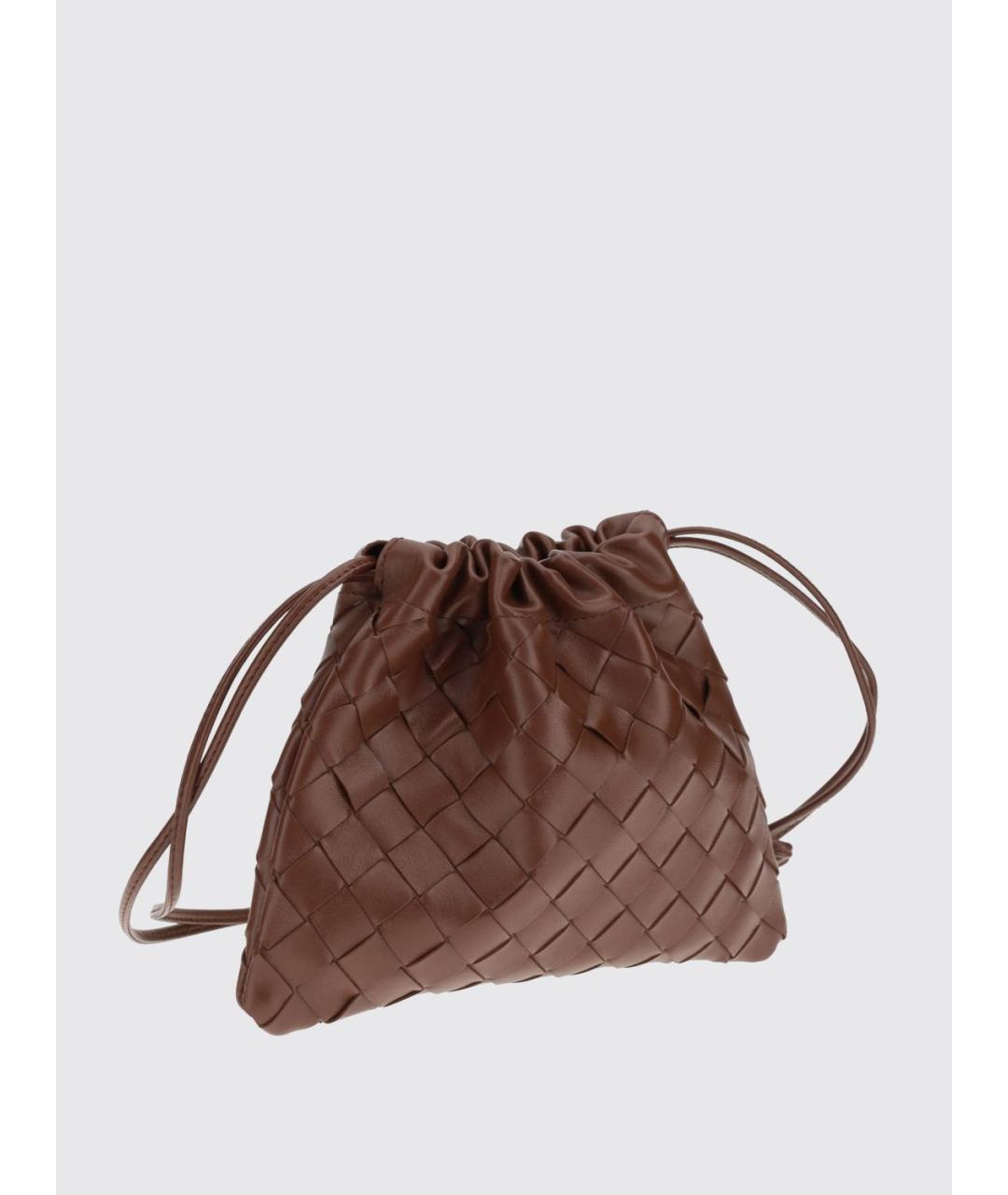 BOTTEGA VENETA Коричневая кожаная сумка с короткими ручками, фото 2