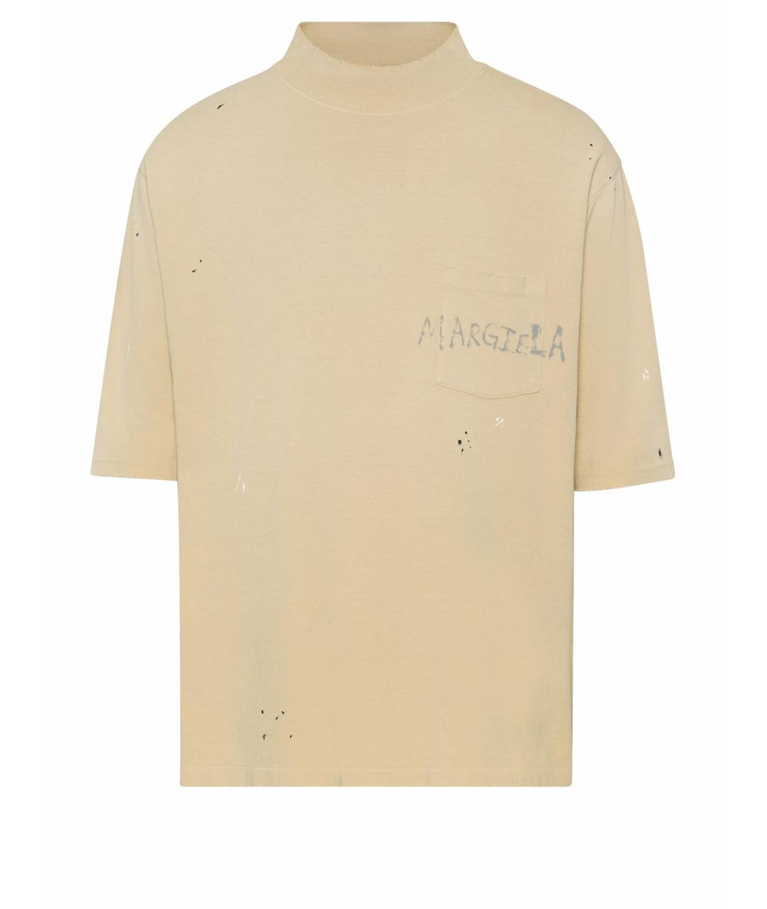 MAISON MARGIELA Желтая хлопковая футболка, фото 1