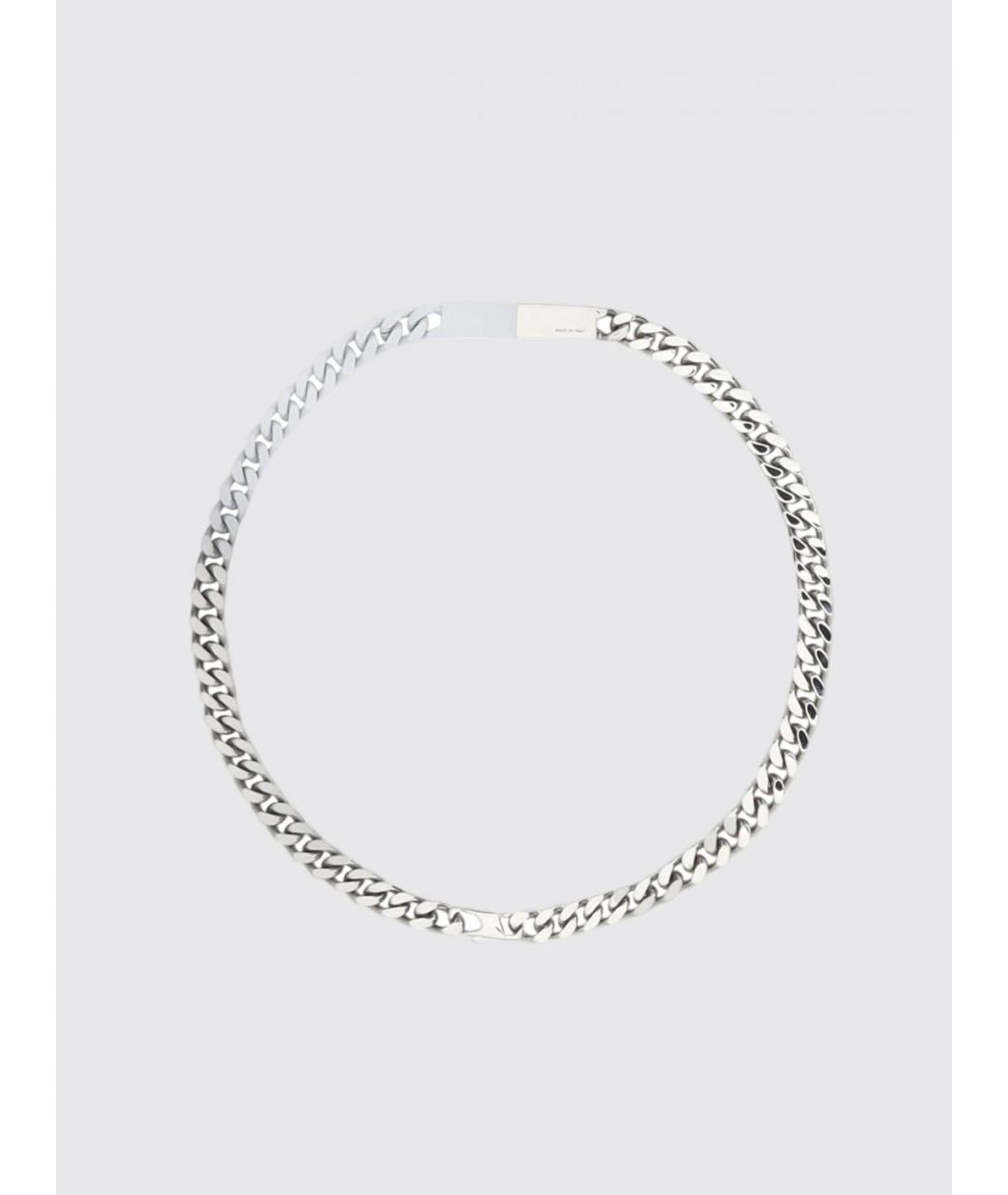 MM6 MAISON MARGIELA Серебряная металлическая цепочка, фото 2